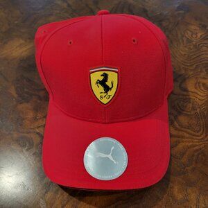 Scuderia Ferrari Classic Red Hat from Puma, Adjustable One Size Fits Most, New